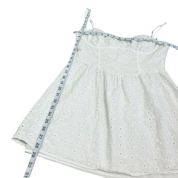 Princess Polly Mckilah Eyelet Cotton Minidress In White size 6 - Picture 5 of 8